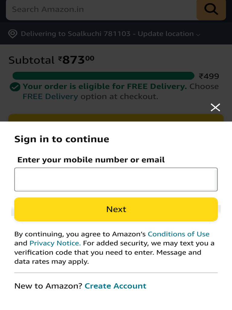 Amazon.in Shopping Cart