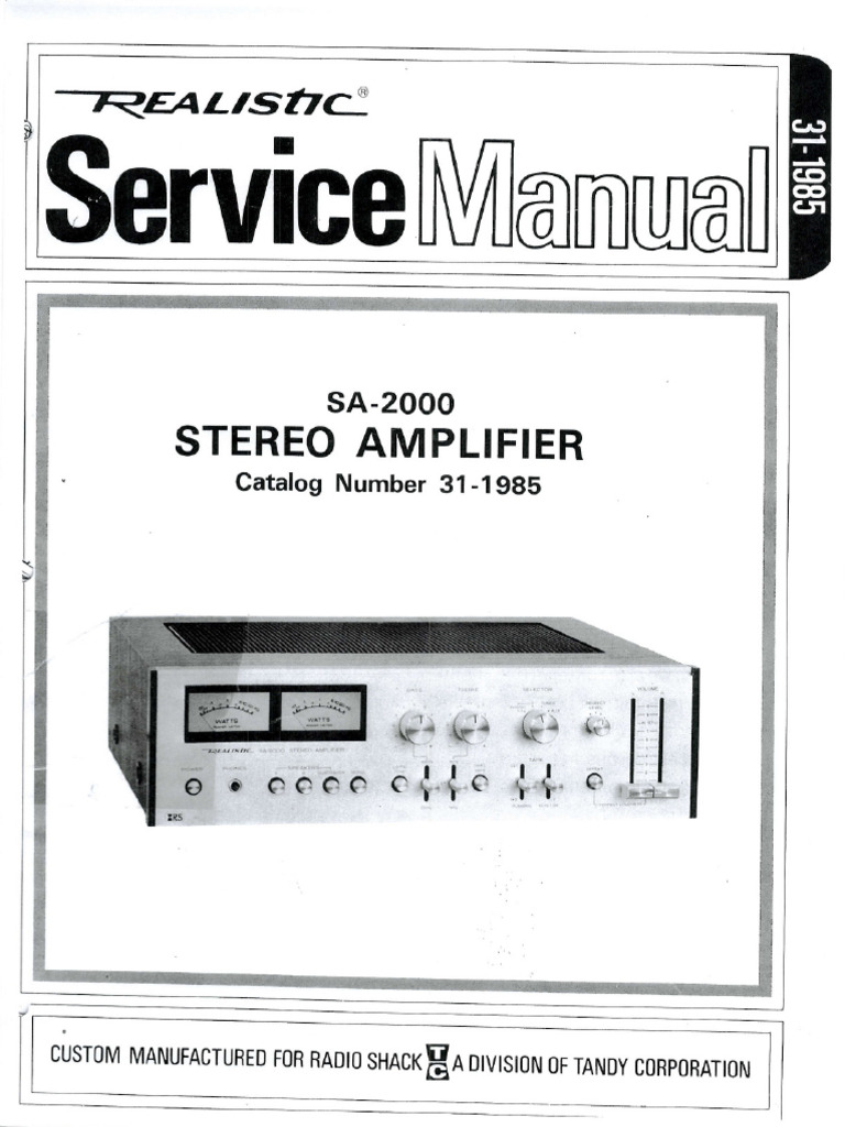 Hfe Realistic Sa-2000 Service en | PDF