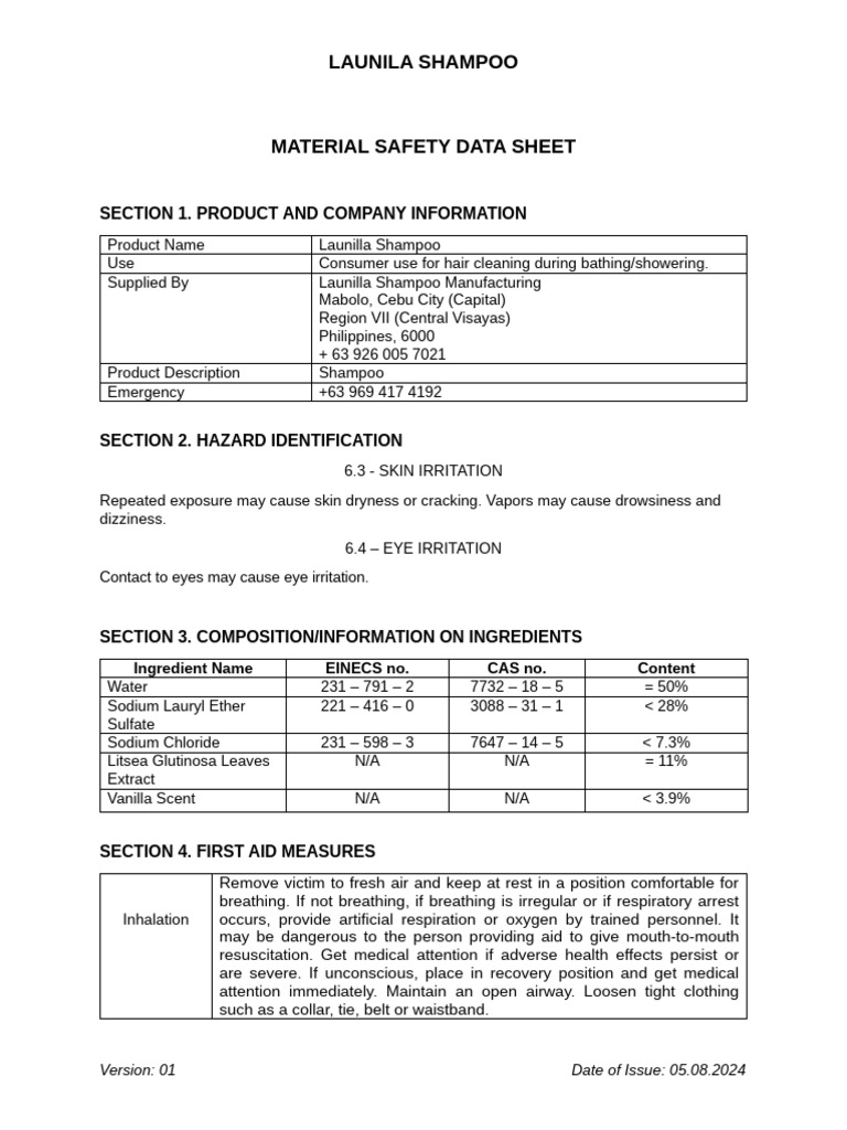 MSDS | PDF