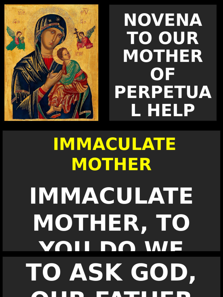 Novena To Our Mother of Perpetual Help | PDF