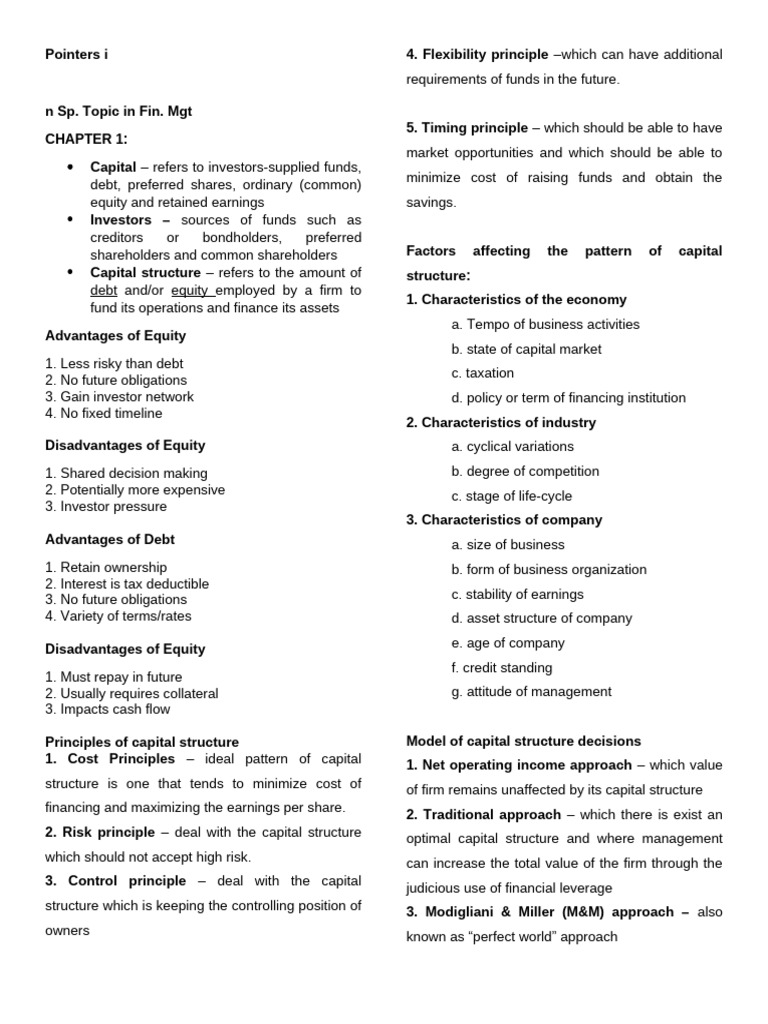Capital Structure & Dividend Basics | PDF | Dividend | Capital Structure