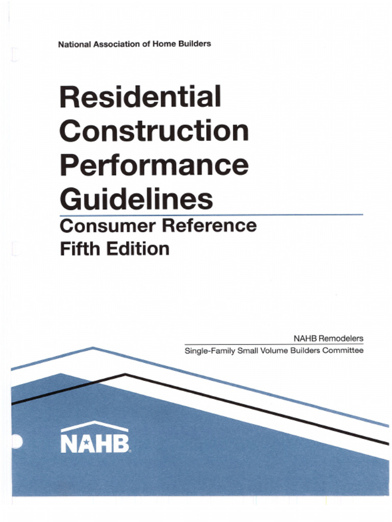 RESIDENTIAL CONSTRUCTION PERFORMANCE GUIDELINES 2021 PDF intelligence overview