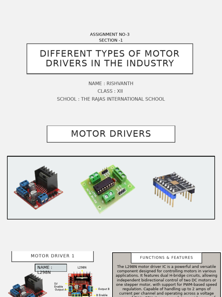 Different Types of Motor Drivers | PDF