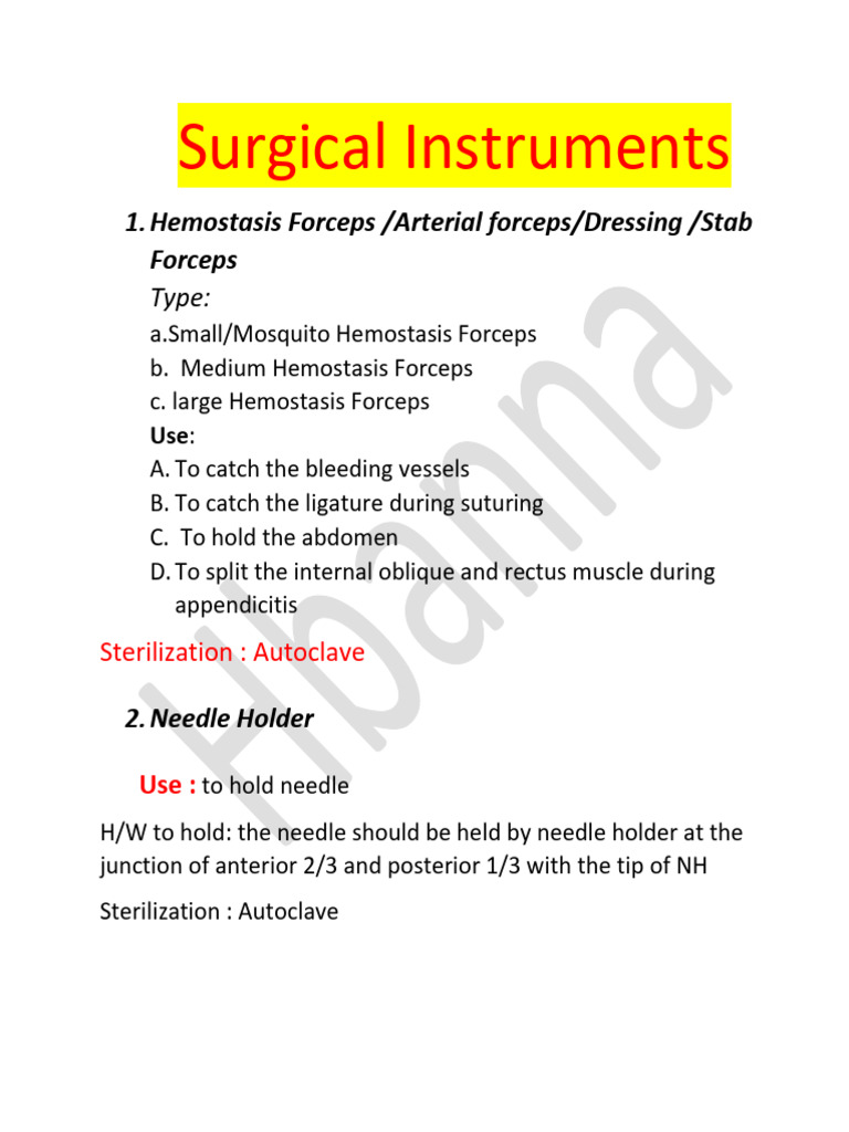 Surgical Instruments | PDF