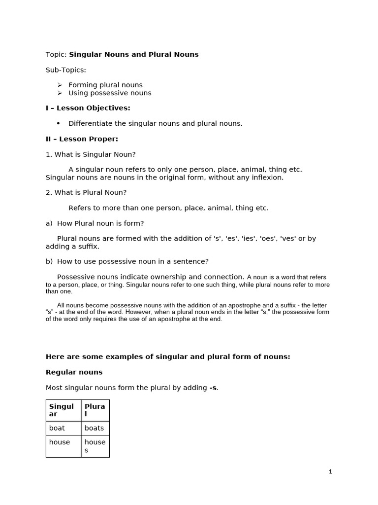 Nouns and Pronouns | PDF | Plural | Language Arts & Discipline