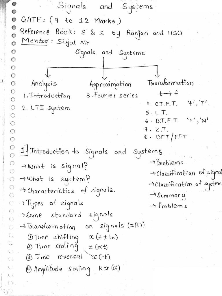 Signals and Systems 1 | PDF