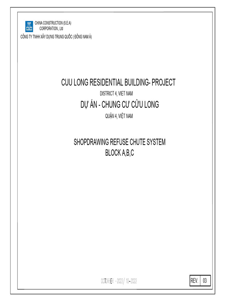 Dls-Rfa-Arch-Sd-110c - Shop Drawing Refuse Chute Block A, B, C - Rev03 ...