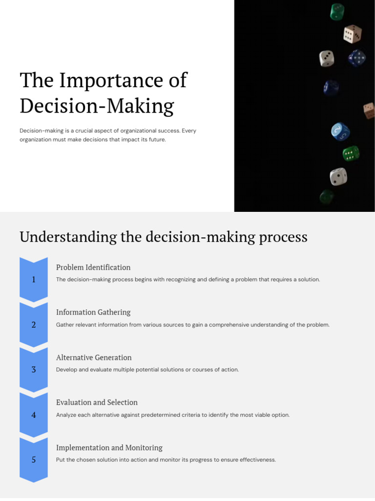 The Importance of Decision Making | PDF