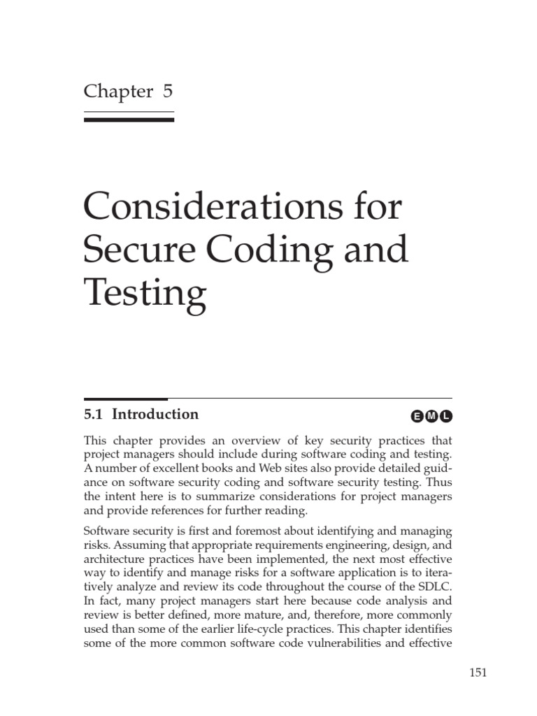 Considerations For Secure Coding and Testing | PDF