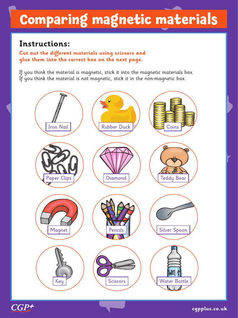 Comparing Materials Magnetic or Not (Year 3) Full Colour - S2WAC780 | PDF