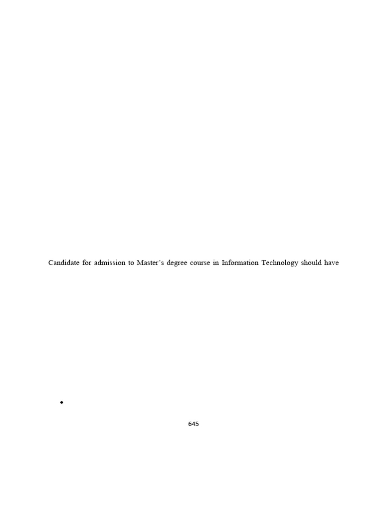M.sc. Information Technology | PDF