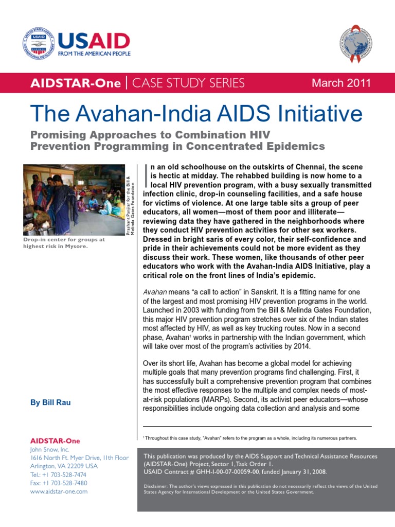 Avahan: Innovative HIV Prevention in India | PDF | Prevention Of Hiv ...