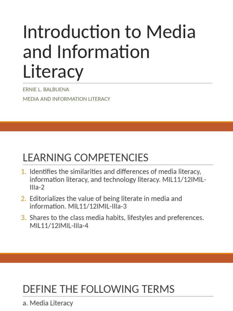 Media and Information Literacy Guide | PDF