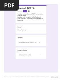 Pretest TOEFA 2