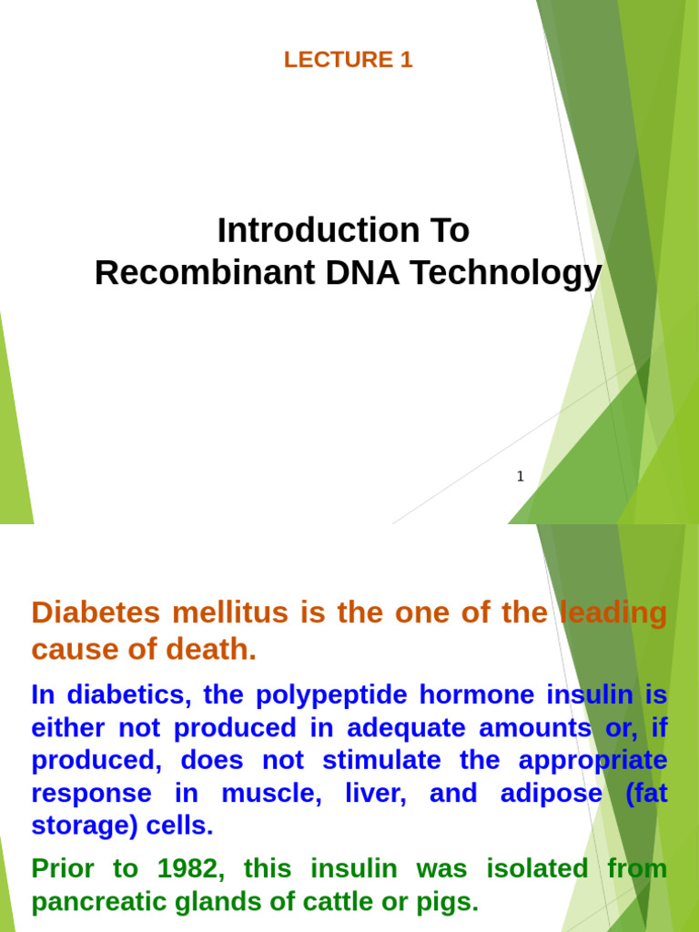 Recombinant DNA 1 | PDF