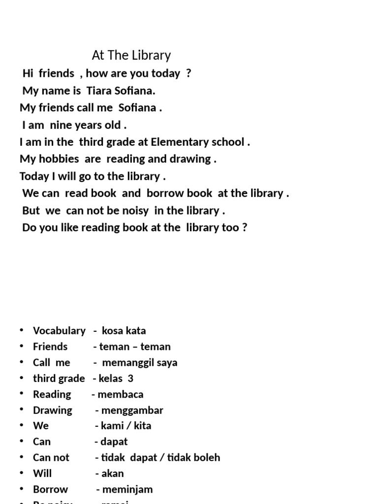 At The Library | PDF