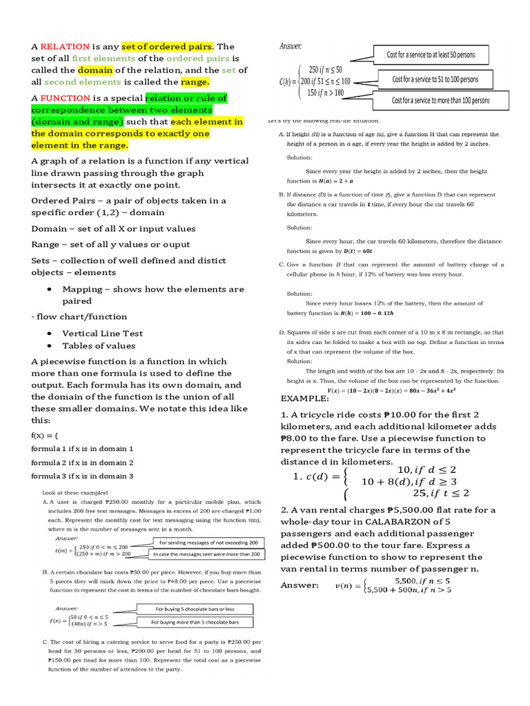 First Elements Ordered Pairs Set Second Elements: Relation | PDF ...