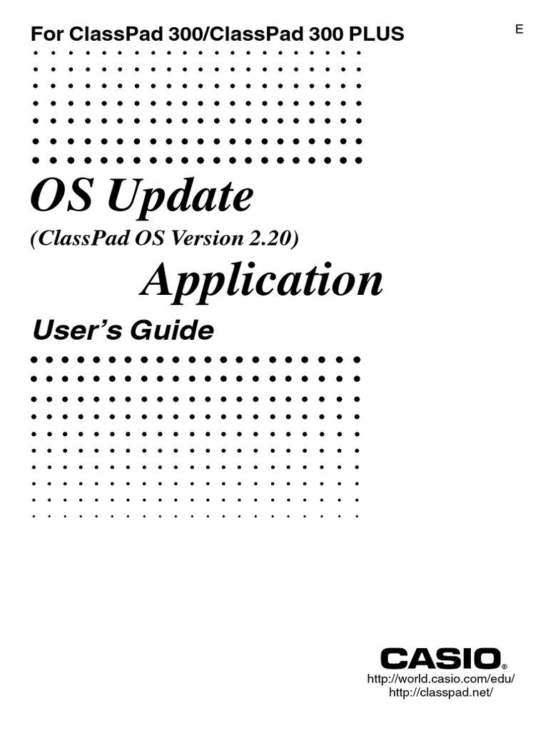 Casio CP300 OS Update | PDF