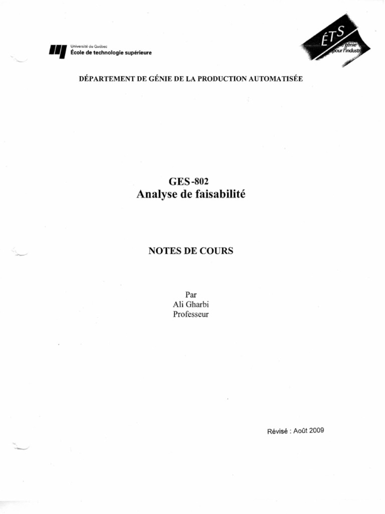 Analyse de faisabilité des investissements | PDF | Prévision