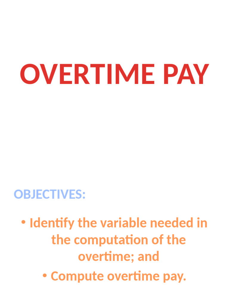 Overtime Pay Pdf