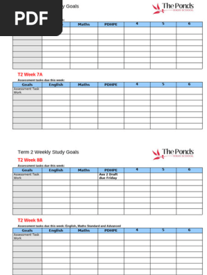 Term 2 Weekly Goals Year 11 2024-1