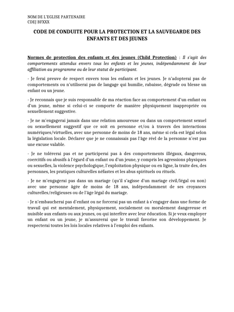 Nouveau Code de Conduite Francais | PDF