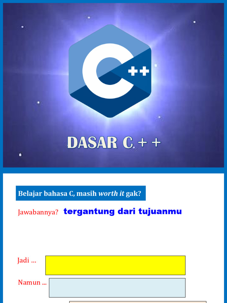 Sintaks Dasar Pemrograman C++ | PDF | Komputer