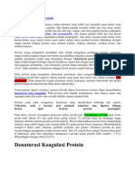 Denaturasi Koagulasi Protein