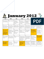 January 2012 Calendar