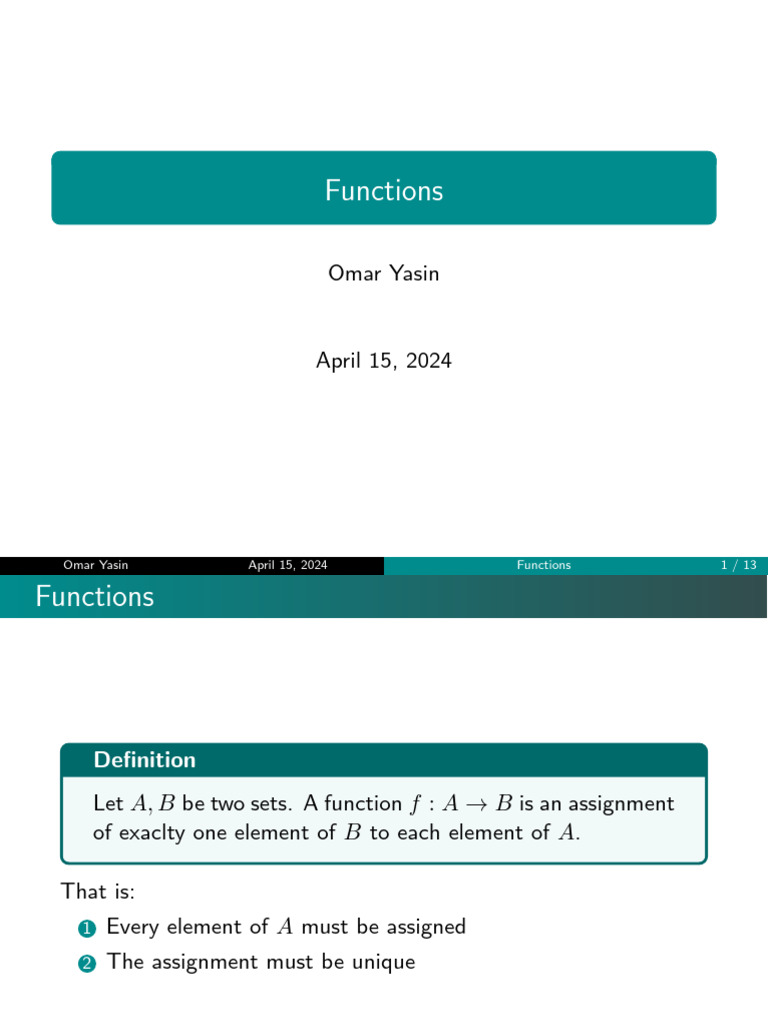 Topic 17 Functions | PDF