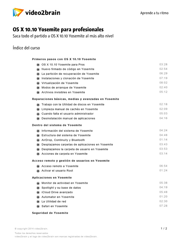 Os x 10 10 yosemite para profesionales toc pdf