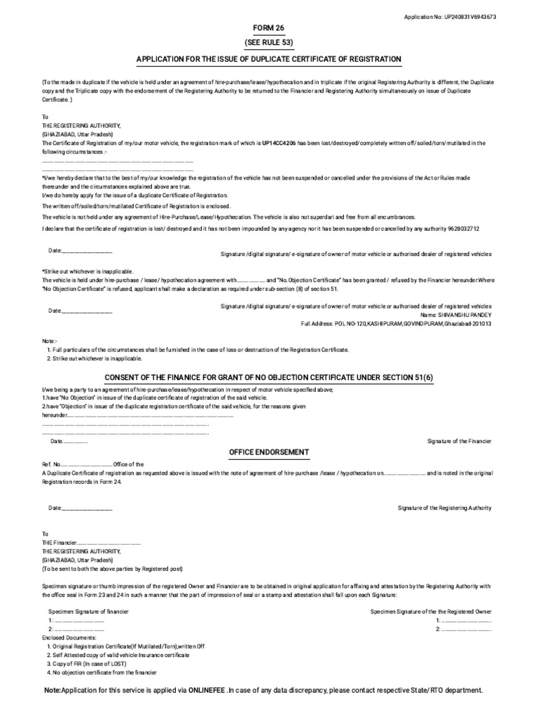 Form 26 | PDF