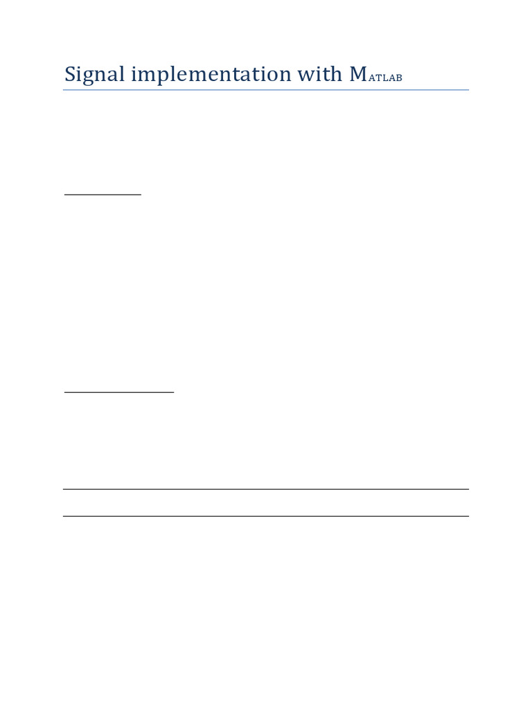 MATLAB Signal Generation and Analysis | PDF | Discrete Fourier ...