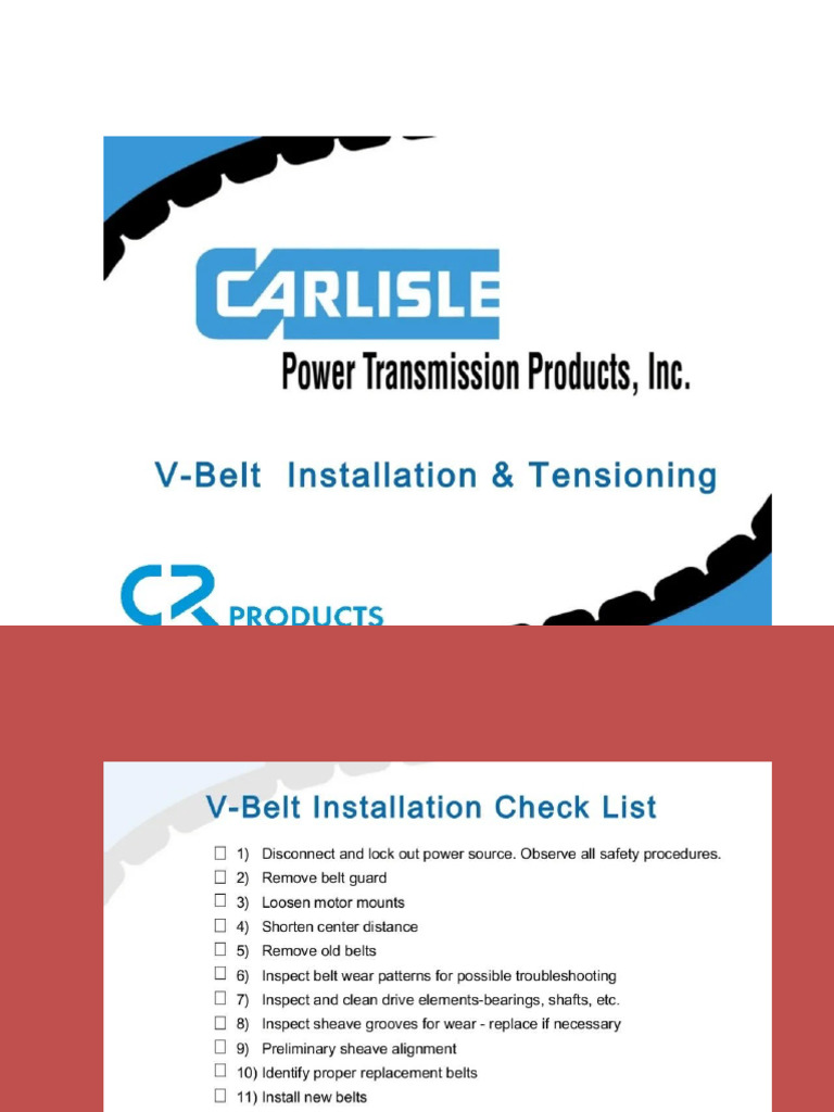 Belt Instalation Test | PDF