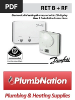 Ret B + RF: Electronic Dial Setting Thermostat With LCD Display User & Installation Instructions