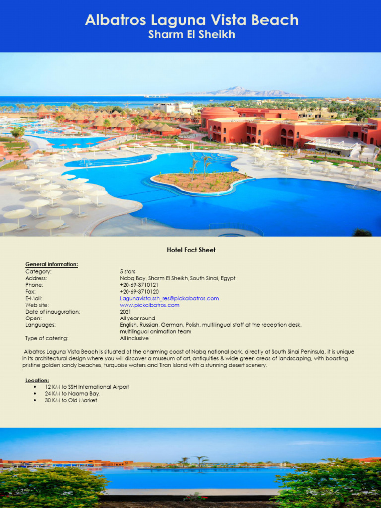 Albatros Laguna Vista Beach - Factsheet | PDF