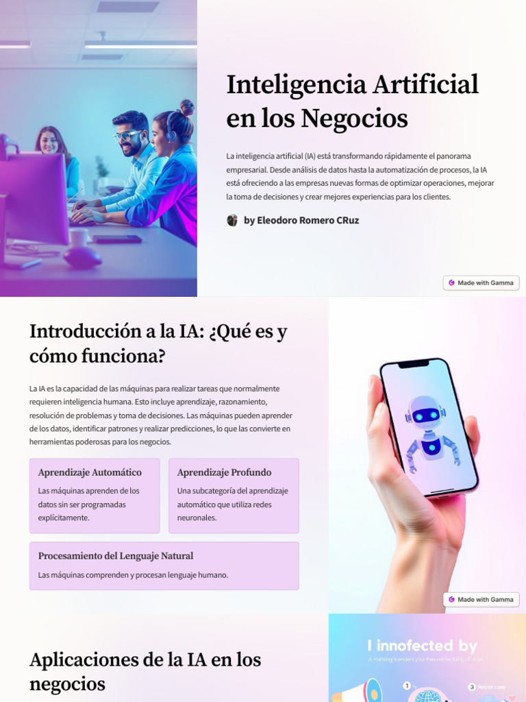 IA en los Negocios: Transformación y Oportunidades | PDF | Inteligencia ...