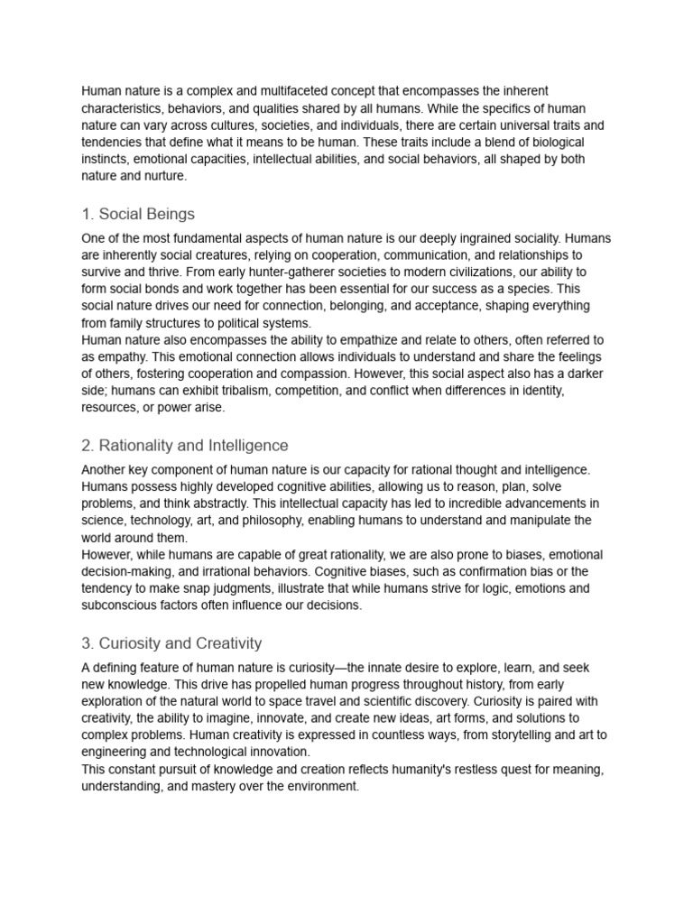 Human Nature | PDF