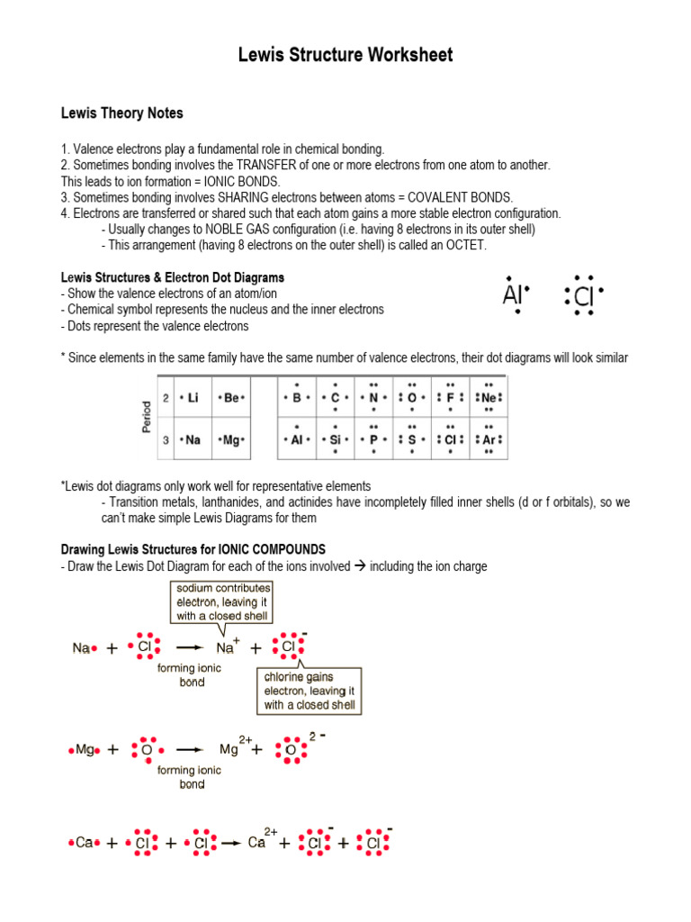 Lewis Worksheet | PDF