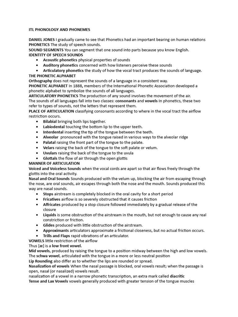 Phonetics and Phonology | PDF