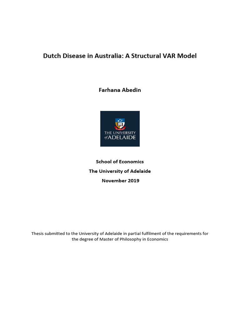 Abedin2019 MPhil | PDF | Vector Autoregression | Business Cycle