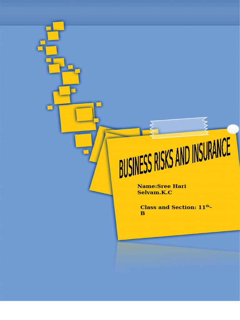 Business Risks and Insurance | PDF | Insurance | Finance & Money Management