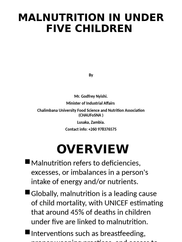 Malnutrition in Under Five Children | PDF