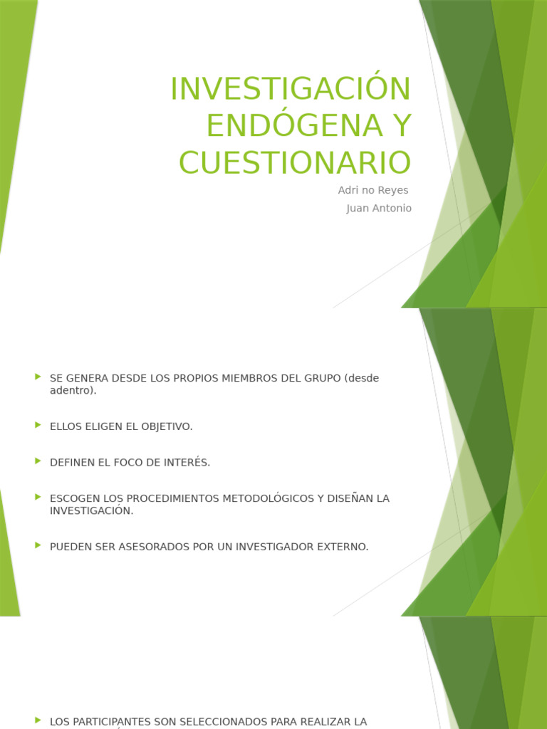 Investigación Endógena | PDF | Crecimiento personal y profesional ...