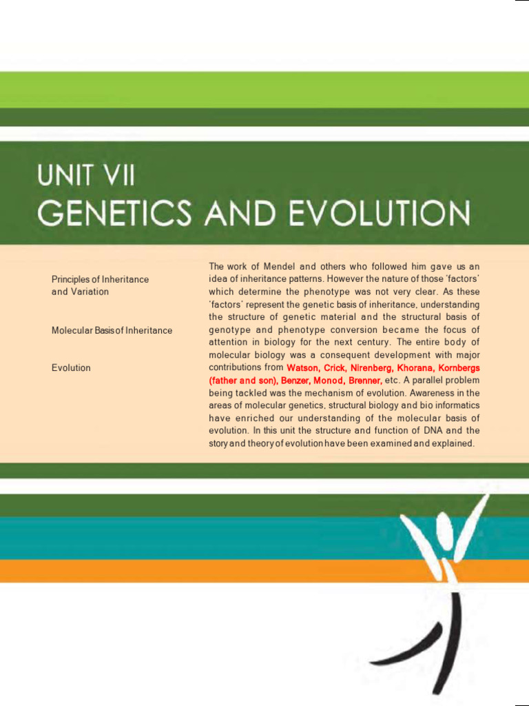 Genetics Chapter 1 Principal of Inheritance and Variation | PDF ...