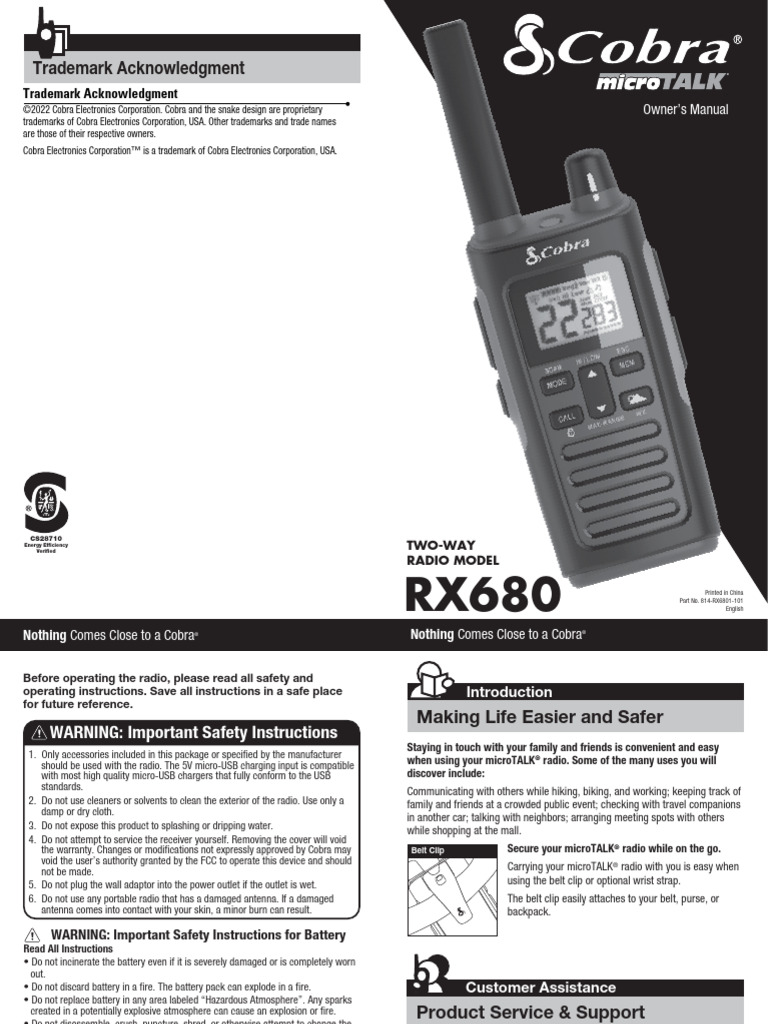 RX680 Manl Eng 814-RX6801-101 Web | PDF | Information And ...