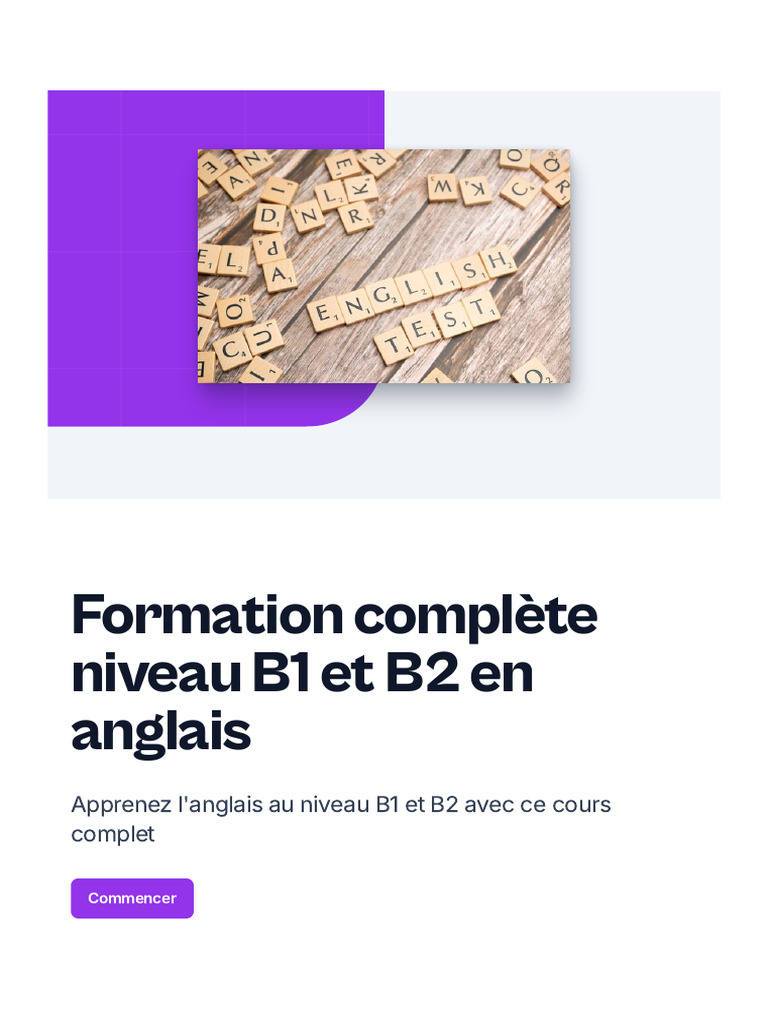 Formation Complete Niveau b1 Et b2 en Anglais | PDF
