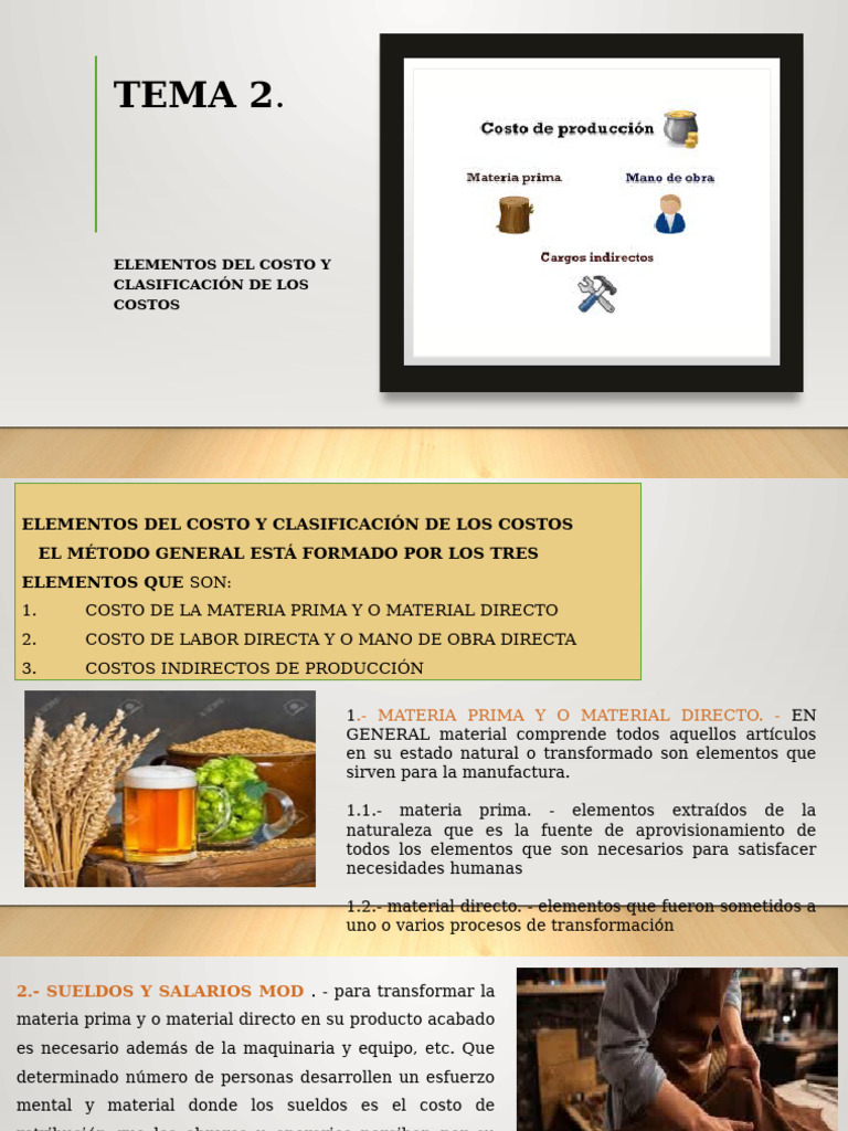 Clase 4 Elementos Del Costo y Su Clasificacion | PDF