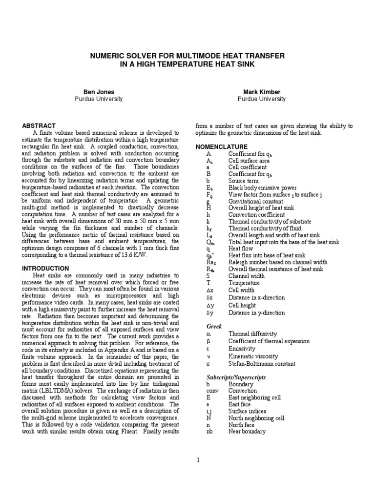 Multi-Mode Heat Transfer Solver | PDF | Heat Transfer | Convection