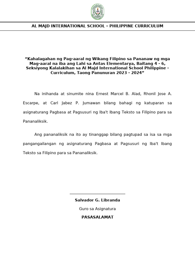 Fil Research | PDF